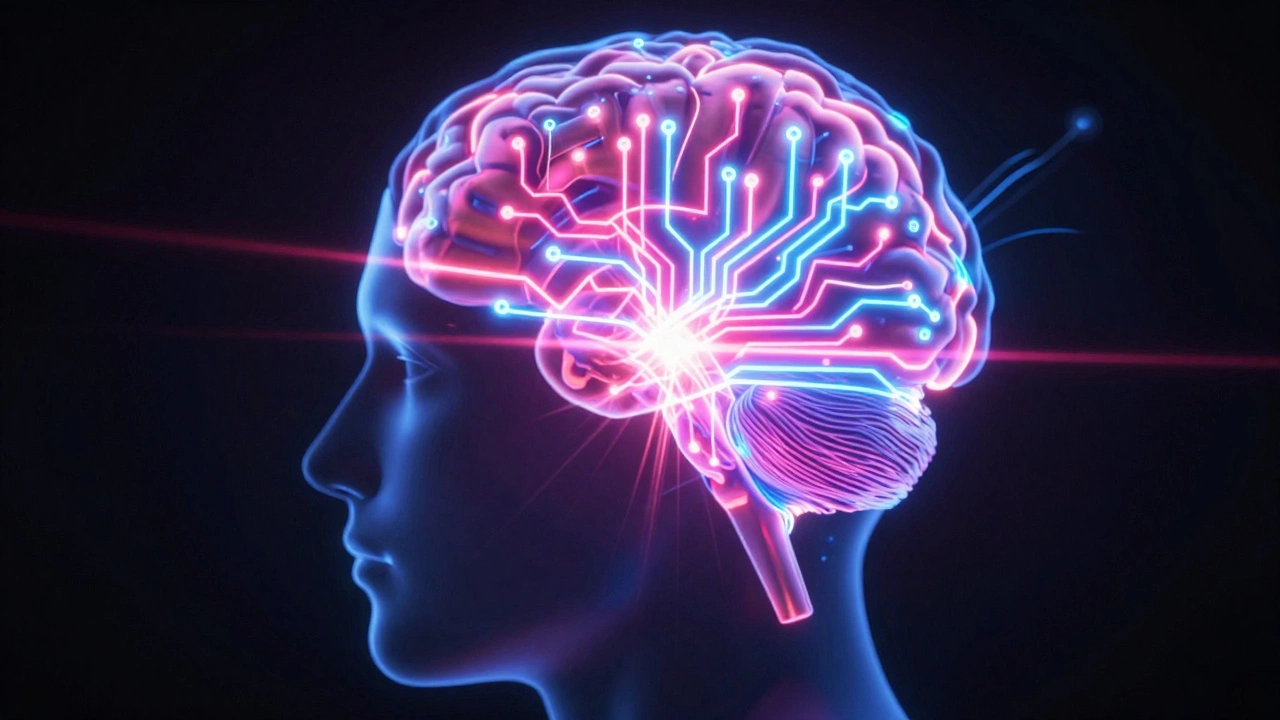 Abstract head silhouette showing conflicting sensory signals