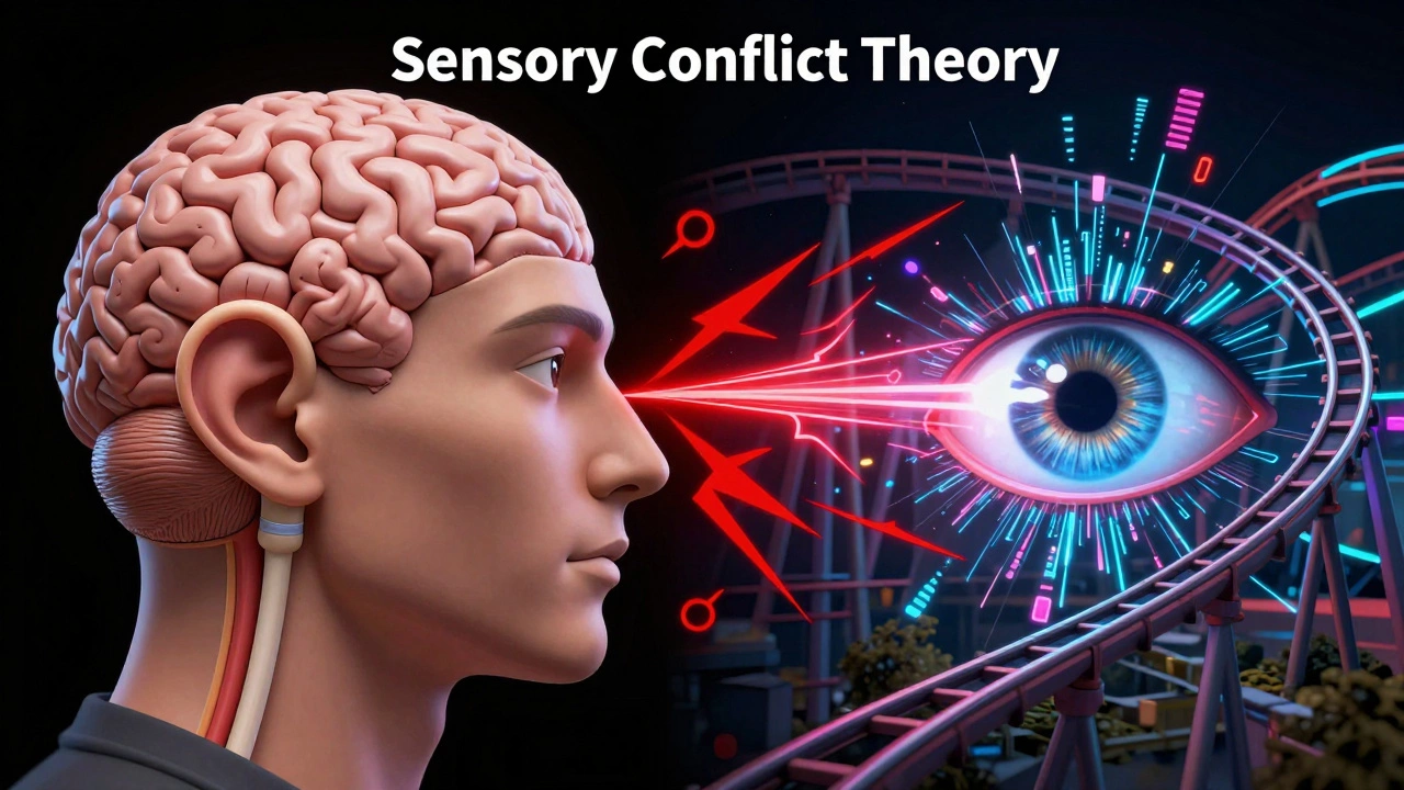 Illustration of sensory conflict between inner ear and vision