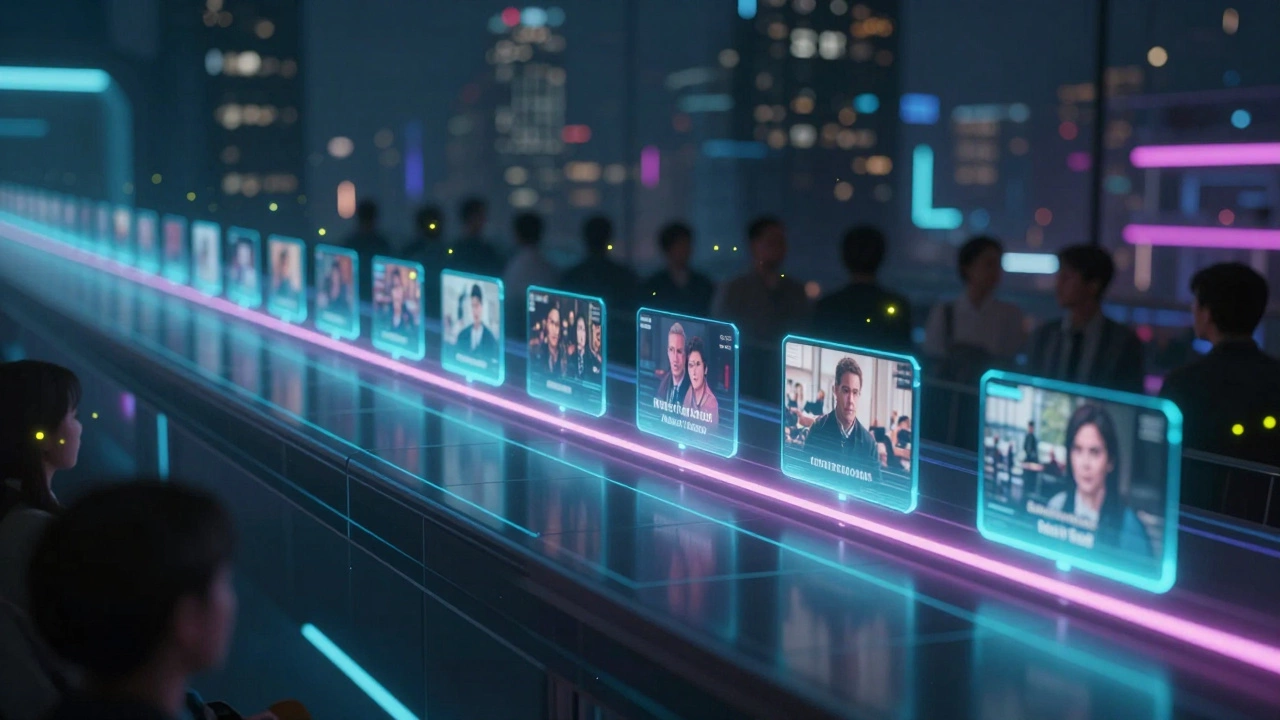 Futuristic TV timeline visualization