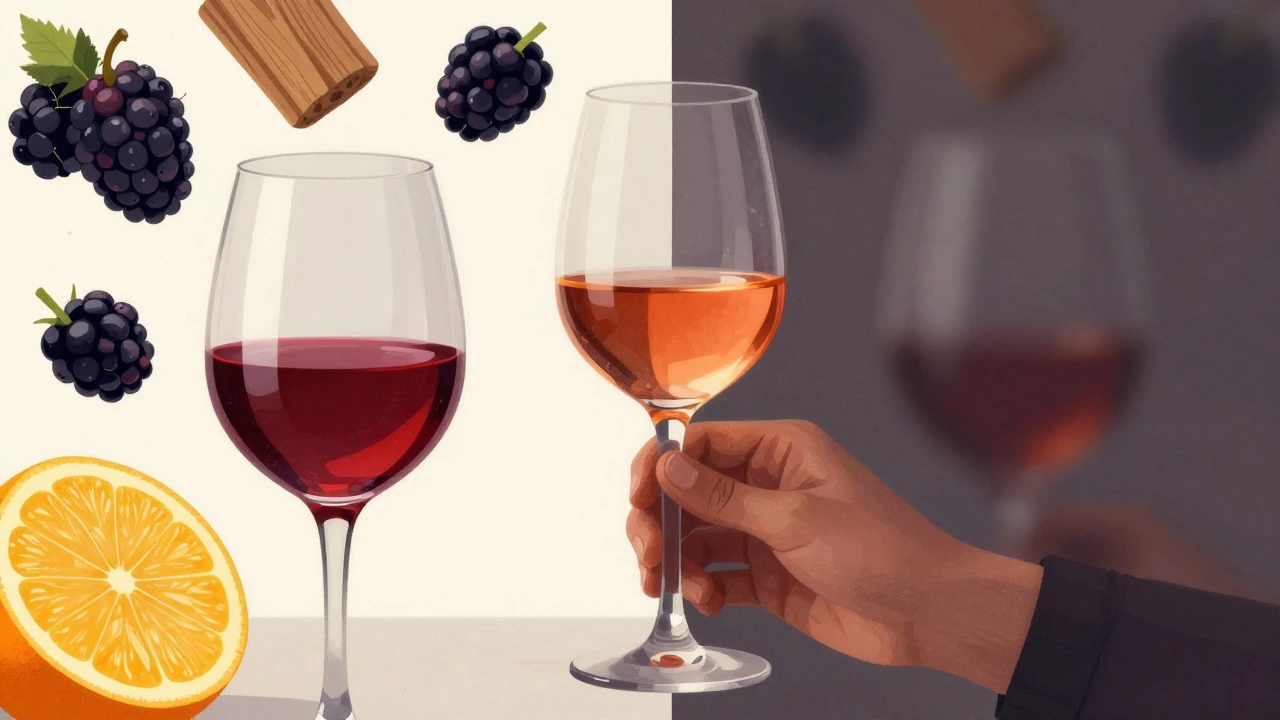 Abstract art showing clear vs blurred wine flavor notes